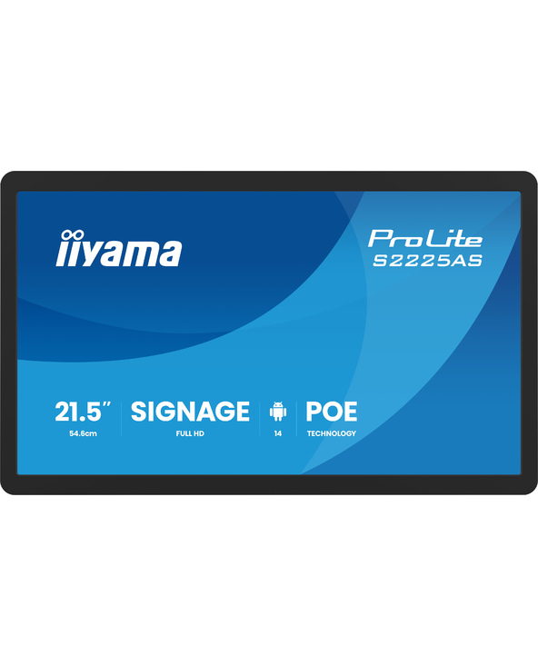 iiyama ProLite S2225AS-B1P Écran plat de signalisation numérique 54,6 cm (21.5") LCD Wifi 500 cd/m² Full HD Noir Intégré dans le