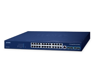 PLANET Layer 3 24-Port 10/100/1000T Géré L3 Gigabit Ethernet (10/100/1000) Connexion Ethernet, supportant l'alimentation via ce 