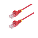 StarTech.com Câble Ethernet CAT6 Rouge Fin de 5m, Sans Accroc, 100W PoE, UTP, LSZH, Fil de Cuivre Pur 28AWG, Cordon Patch Réseau