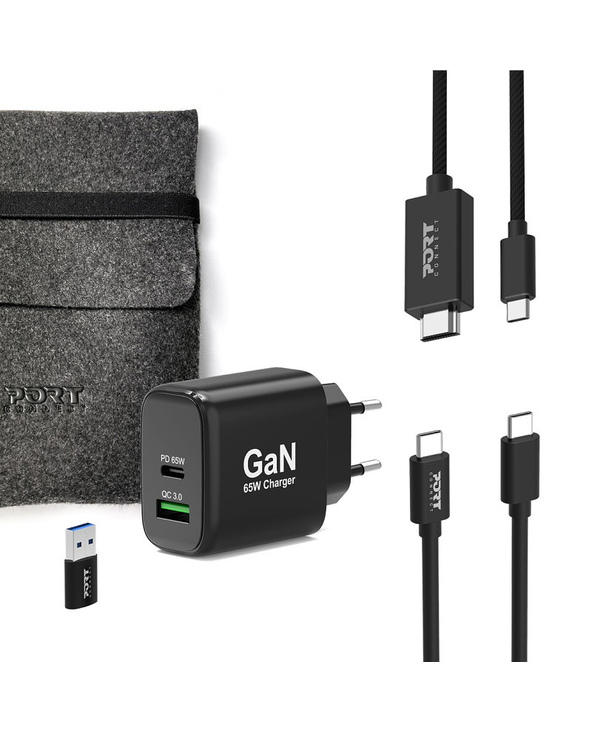 Port Designs 501939 chargeur d'appareils mobiles Ordinateur portable, Smartphone, Tablette Noir Secteur Charge rapide Intérieure