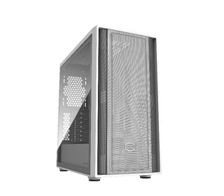 Cooler Master MasterBox 600 White Lite Midi Tower Blanc, Transparent