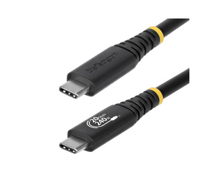 StarTech.com Câble USB 4 de 2 m, 20 Gbps, Câble USB-C Certifié USB-IF, PD EPR 240 W, DP 1.4 4K 120 Hz, Gaine TPE, Cordon USB-C N