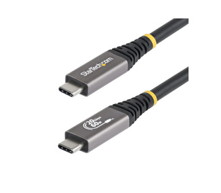 StarTech.com Câble USB4 de 3 m, 20 Gbit/s, Câble USB-C Certifié USB-IF, 60 W PD, 4K 120 Hz DP 2.1, Gaine en TPE, Cordon USB-C No