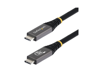 StarTech.com Câble USB4 de 1,5m, 80 Gbit/s, Câble USB-C Certifié USB-IF, 240 W PD, 8K 120 Hz/4K 240 Hz DP2.1 DP80, Gaine en TPE,