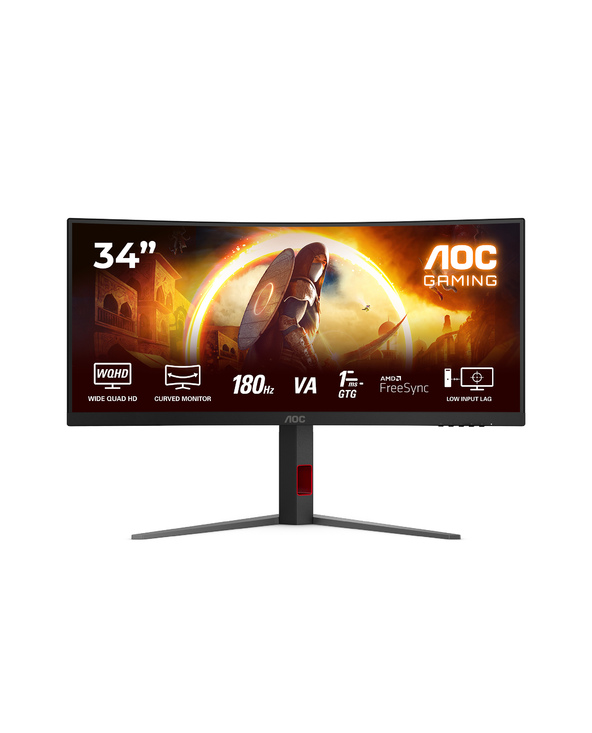 AOC G4 CU34G4 34" LED Wide Quad HD 1 ms Noir, Rouge