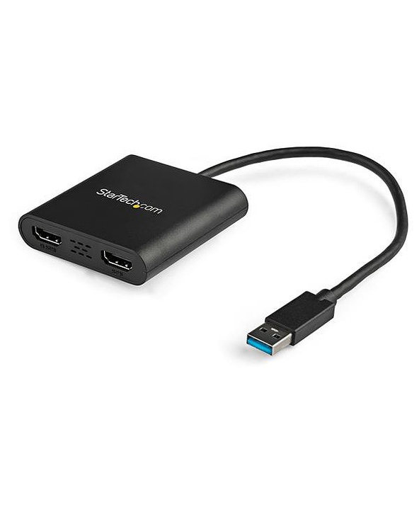 StarTech.com Adaptateur USB 3.0 vers Dual HDMI - 2x1080p / 1x4K 30Hz - Carte Graphique/Vidéo Externe - Adaptateur d'Affichage Do