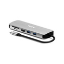 Port Designs 900164 station d'accueil Avec fil USB 3.2 Gen 1 (3.1 Gen 1) Type-C Acier inoxydable