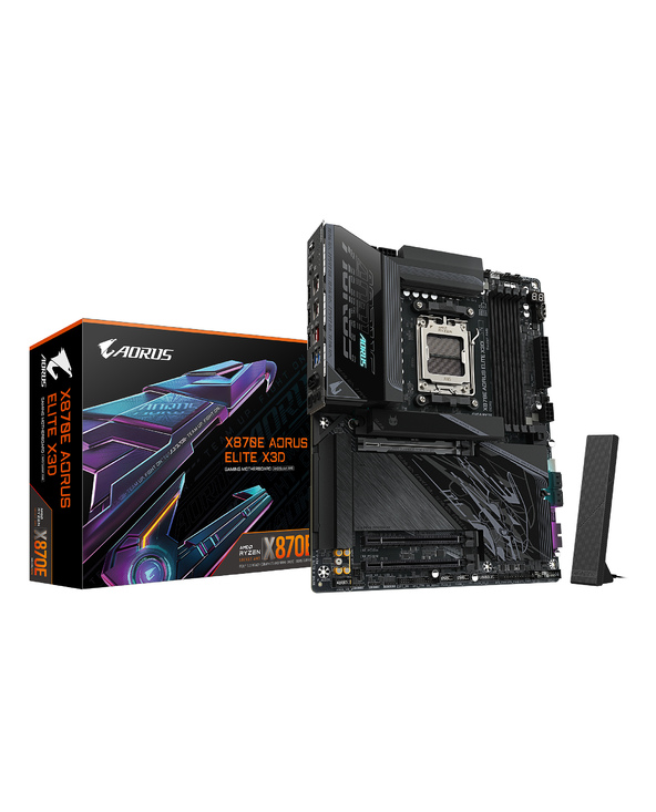 GIGABYTE X870E AORUS ELITE X3D Carte Mère – Prend en charge les processeurs AMD Ryzen 9000, VRM numérique 16+2+2 phases, jusqu’à