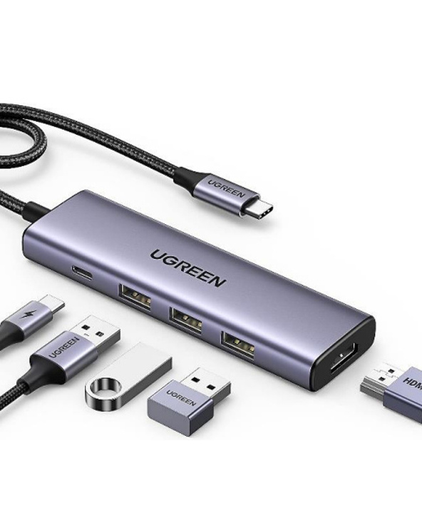 Ugreen 15596 station d'accueil Avec fil USB 3.2 Gen 1 (3.1 Gen 1) Type-A + Type-C Aluminium