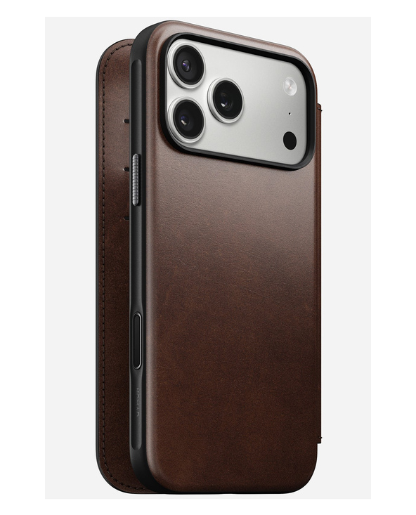 Nomad Modern Leather Folio coque de protection pour téléphones portables 16 cm (6.3") Housse Marron