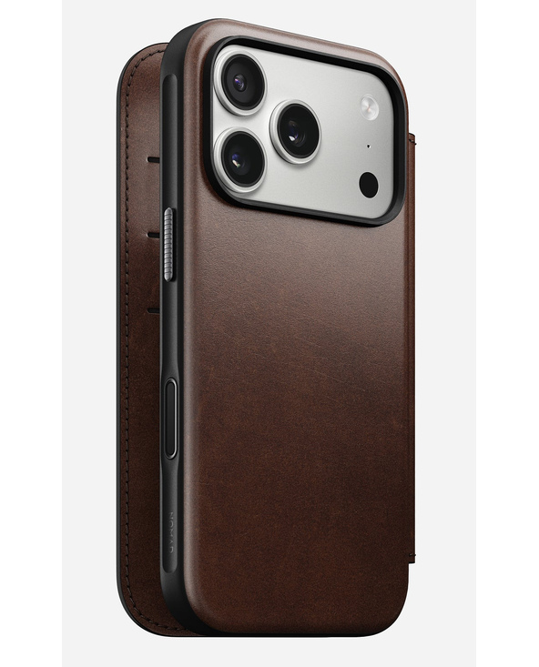 Nomad Modern Leather Folio coque de protection pour téléphones portables 16 cm (6.3") Housse Marron