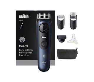 Braun BeardTrimmer 7 BT7520 Batterie 40 2 cm Mouillé & sec Noir, Bleu