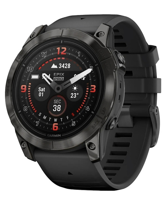 Garmin epix Pro (Gen 2) 3,56 cm (1.4") AMOLED 51 mm Numérique 454 x 454 pixels Écran tactile Noir, Gris Wifi GPS (satellite)