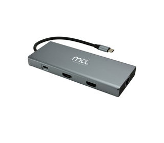 MCL 10-PORT DOCKING STATION HDMI station d'accueil Tablette/Smartphone/ordinateur portable Noir, Gris