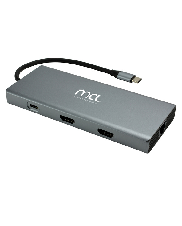 MCL 10-PORT DOCKING STATION HDMI station d'accueil Tablette/Smartphone/ordinateur portable Noir, Gris