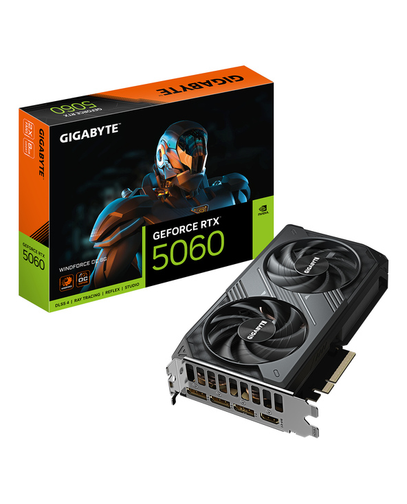 GIGABYTE GeForce RTX 5060 WINDFORCE OC 8G Carte Graphique - 8GB GDDR7, 128bit, PCI-E 5.0, 2512 MHz Fréquence du cœur, 3 x Displa