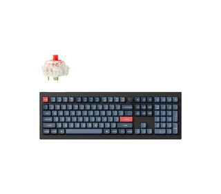 Keychron V6 MAX QMK VIA clavier Universel RF sans fil + Bluetooth Noir, Gris