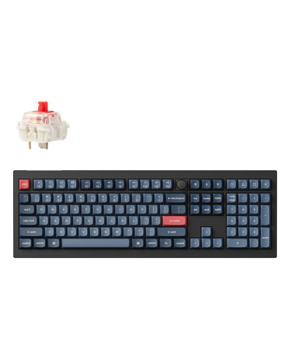 Keychron V6 MAX QMK VIA clavier Universel RF sans fil + Bluetooth Noir, Gris