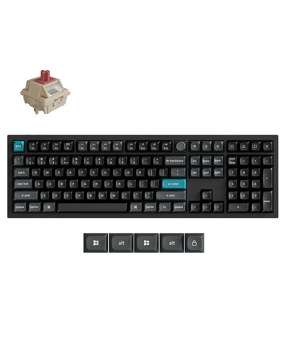 Keychron Q6 Ultra 8K clavier Universel USB + RF Wireless + Bluetooth Noir