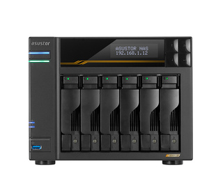 Asustor LOCKERSTOR 6 Gen3 (AS6806T) NAS Bureau AMD Ryzen V3C14 16 Go DDR5 ADM Noir