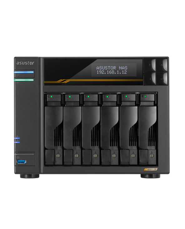 Asustor LOCKERSTOR 6 Gen3 (AS6806T) NAS Bureau AMD Ryzen V3C14 16 Go DDR5 ADM Noir