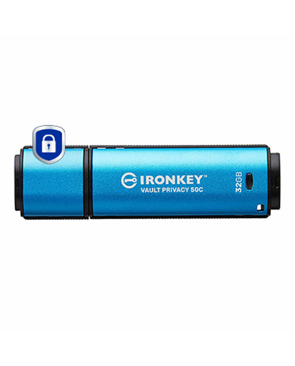 Kingston Technology IronKey 32Go USB-C Vault Privacy 50C chiffrée AES-256, FIPS 197