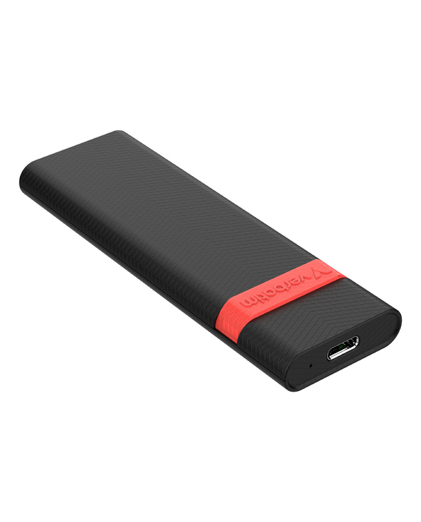 Verbatim 32261 Boîtier de disques de stockage Enceinte ssd Noir, Rouge M.2 Alimenté par port USB