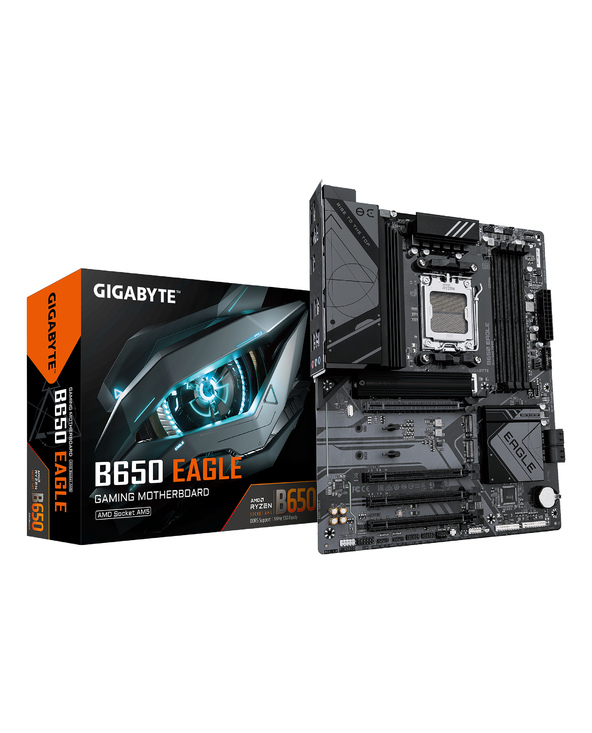 GIGABYTE B650 EAGLE Carte mère - AMD Ryzen série 9000, VRM 12+2+2 phases, jusqu'à 7600 MHz DDR5 (OC), 1xPCIe 5.0 + 2xPCIe 4.0 M.