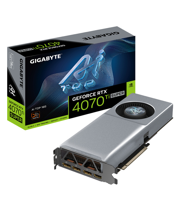 GIGABYTE GeForce RTX 4070 Ti SUPER AI TOP 16G Carte Graphique - 16GB GDDR6X, 256bit, PCI-E 4.0, 2610MHz Core Clock, 3xDisplayPor