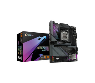 GIGABYTE X870E AORUS MASTER Carte Mère - Prend en charge les processeurs AMD Ryzen 9000, 16+2+2 phases VRM numérique, jusqu'à 86