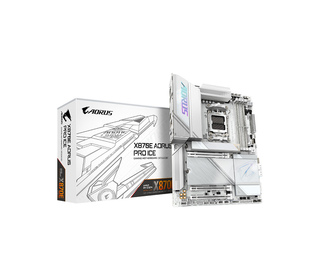 GIGABYTE X870E AORUS PRO ICE Carte Mère - Prend en charge les processeurs AMD Ryzen 9000, 16+2+2 Phases VRM Digital, jusqu'à 800