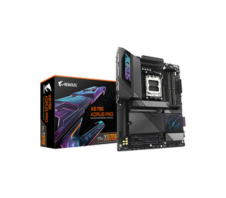 GIGABYTE X870E AORUS PRO Carte Mère - Prend en charge les processeurs AMD Ryzen 9000, 16+2+2 phases VRM numérique, jusqu'à 8000M