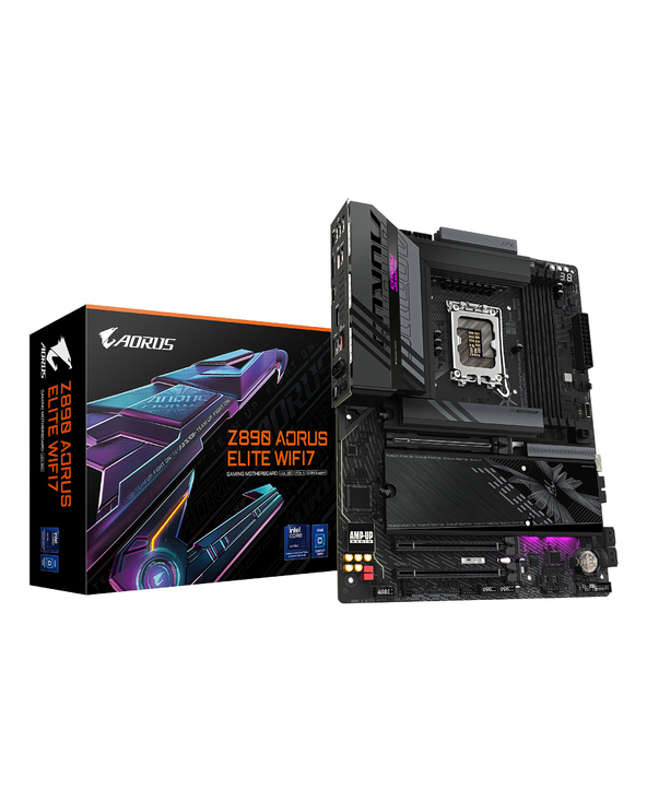 GIGABYTE Carte mère Z890 AORUS ELITE WIFI7 - Prend en charge les processeurs Intel Core Ultra (Série 2), VRM à 16+1+2 phases, ju