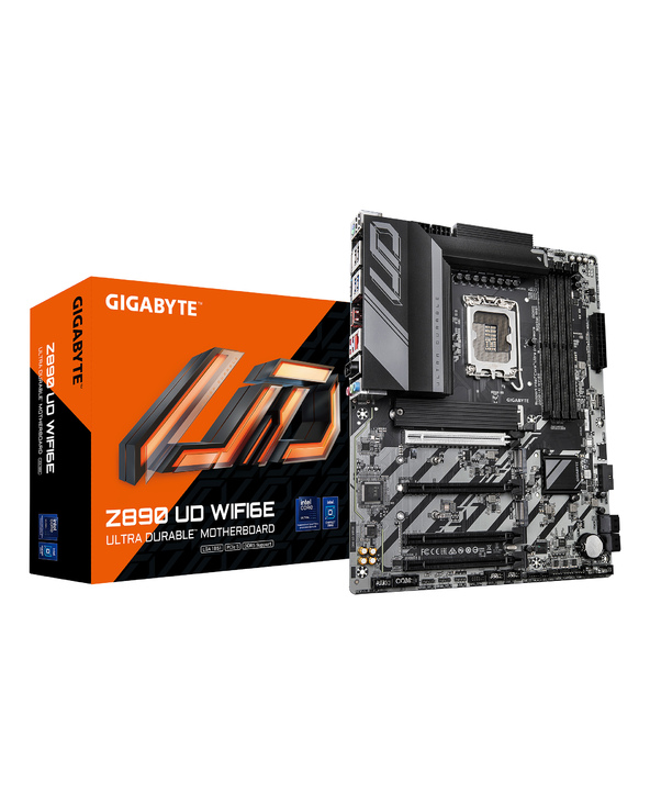 GIGABYTE Carte mère Z890 UD WIFI6E - Prend en charge les processeurs Intel Core Ultra (Série 2), VRM à 12+1+2 phases, jusqu'à 88