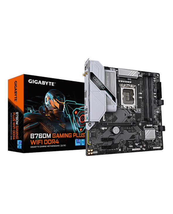 GIGABYTE B760M GAMING PLUS WIFI DDR4 Carte mère - Compatible avec les processeurs Intel Core de 14e génération, VRM 4+1+1 phases