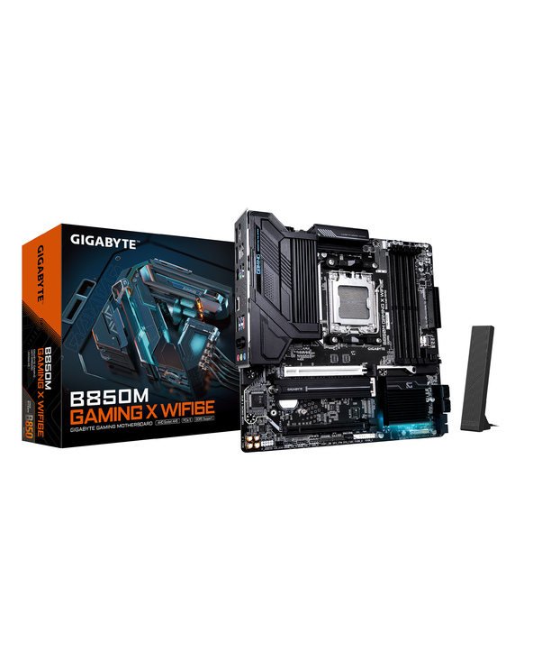 GIGABYTE B850M GAMING X WIFI6E Carte Mère - Processeurs AMD Ryzen Série 9000, VRM numérique 10+2+2 phases, jusqu'à 8200MHz DDR5 