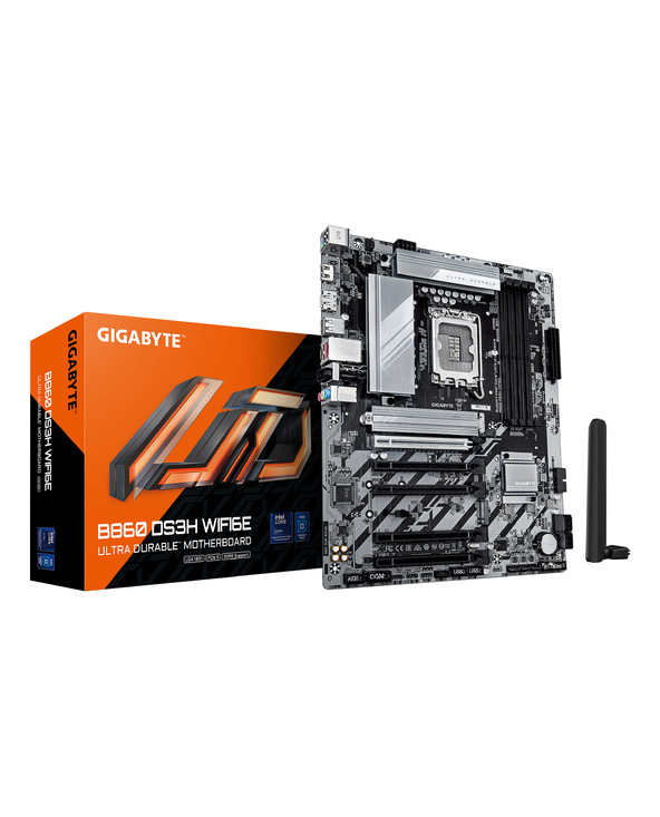 GIGABYTE B860 DS3H WIFI6E Carte mère - Processeurs Intel Core Ultra, VRM 8+1+2+2 phases, jusqu'à 9066MHz DDR5, 1xPCIe 5.0 + 1xPC