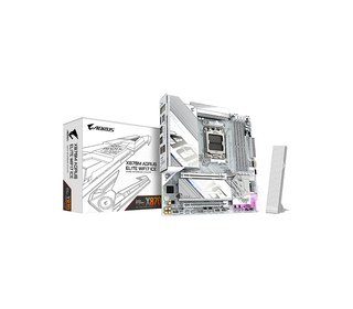 GIGABYTE X870M AORUS ELITE WIFI7 ICE Carte Mère – Compatible avec processeurs AMD Ryzen 9000, VRM numérique 14+2+2 phases, jusqu