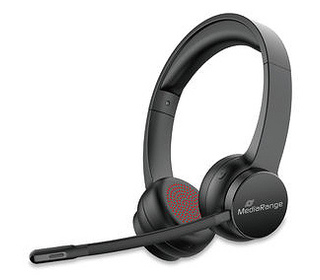MediaRange MROS307 casque Sans fil Arceau Appels/Musique USB Type-C Bluetooth Noir