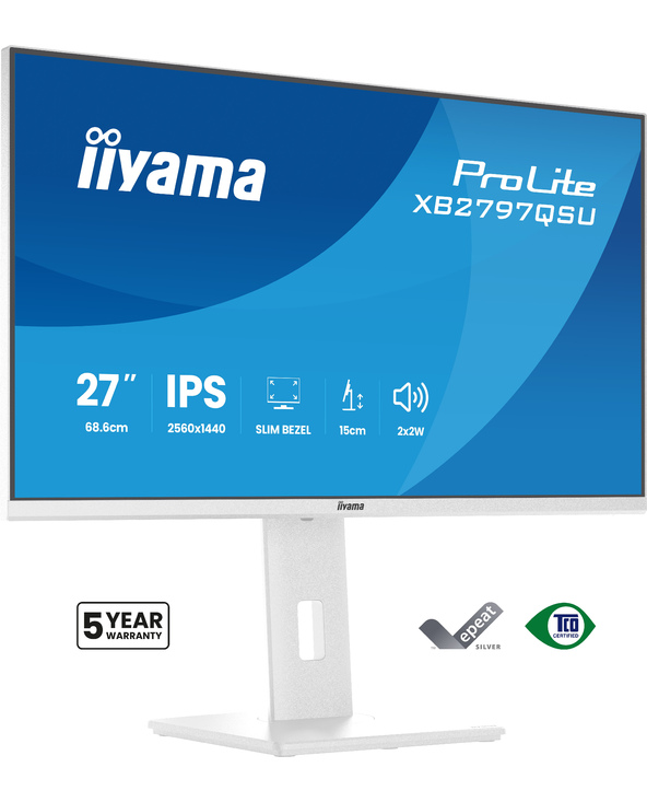 iiyama ProLite XB2797QSU-W1 27 LED Quad HD Blanc