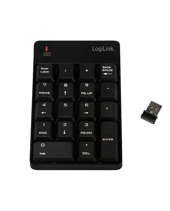 LogiLink ID0120 clavier numérique Ordinateur portable RF sans fil Noir