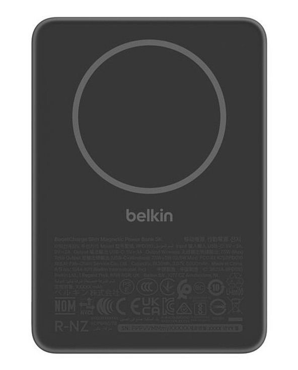 Belkin BPD010hqBK 5000 mAh Recharge sans fil Noir