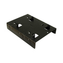 Inter-Tech 88885232 Obturateur de baie de lecteur 2x 2,5" Panneau de façade Noir