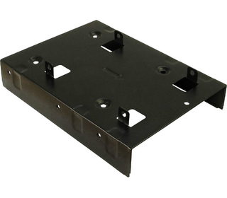 Inter-Tech 88885232 Obturateur de baie de lecteur 2x 2,5" Panneau de façade Noir