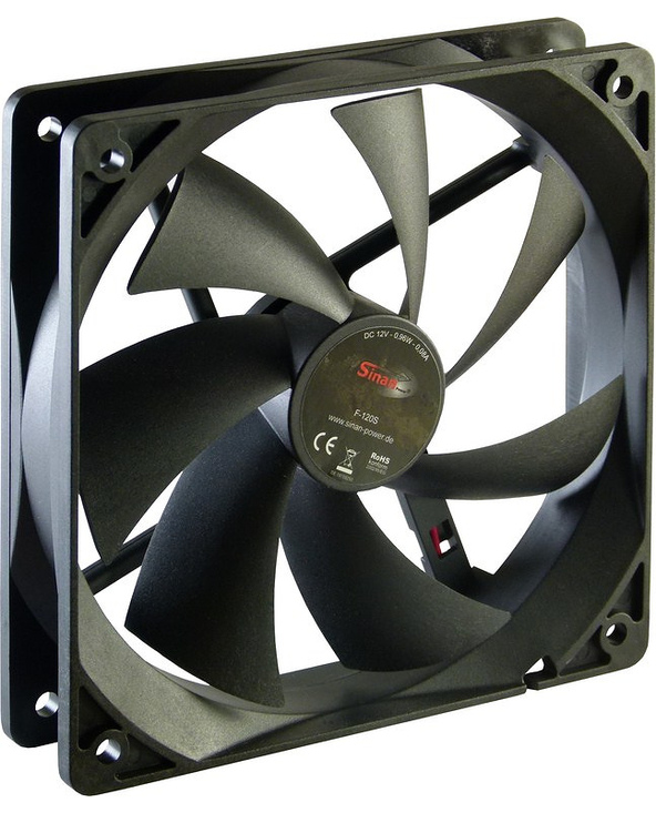 Inter-Tech F-120-S Boitier PC Ventilateur 12 cm Noir