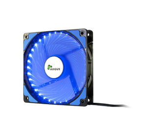 Inter-Tech L-12025 Boitier PC Ventilateur 12 cm Noir, Bleu