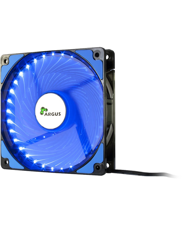 Inter-Tech L-12025 Boitier PC Ventilateur 12 cm Noir, Bleu