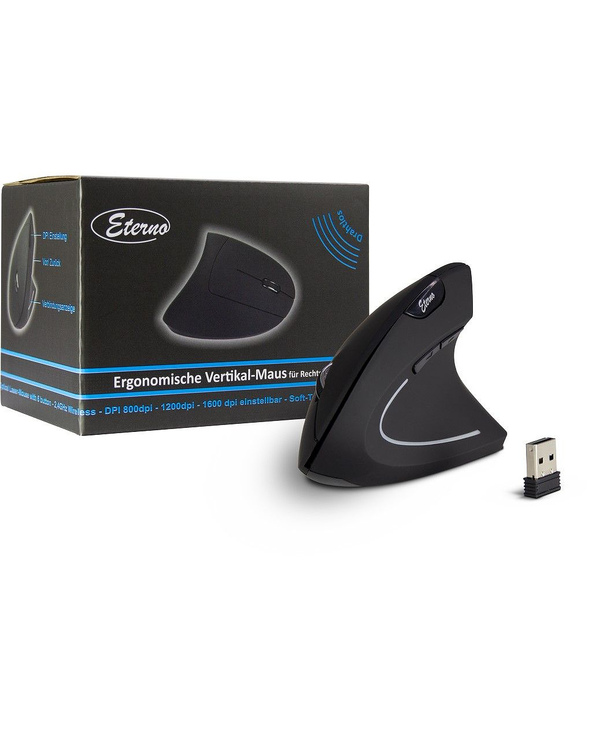 Inter-Tech KM-206R souris Bureau Ambidextre RF sans fil Optique 1600 DPI