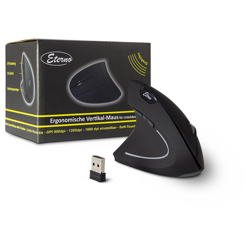 Inter-Tech KM-206L souris Bureau Ambidextre RF sans fil Optique 1600 DPI