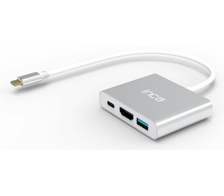 Inca ITPC-04T hub & concentrateur USB Type-C 5000 Mbit/s Argent, Blanc